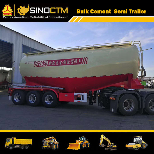 Three Axles 30 M3 Bulk Cement Semi-Trailer