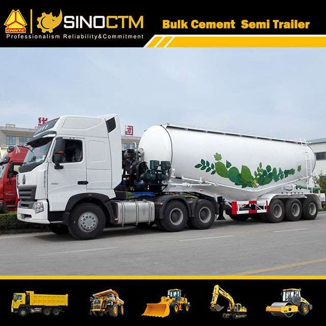 Three Axles 45 CBM Bulk Cement Semi-Trailer