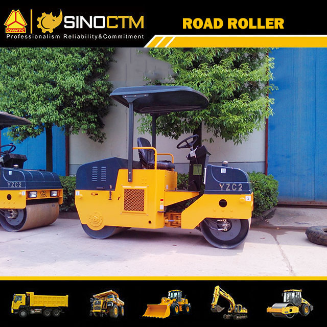 DOUBLE DRUM VIBRATORY ROLLER 2T