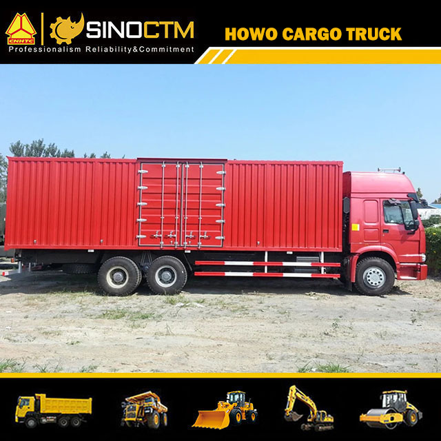 SINOTRUK HOWO 6X4 Van Cargo Truck 30ft