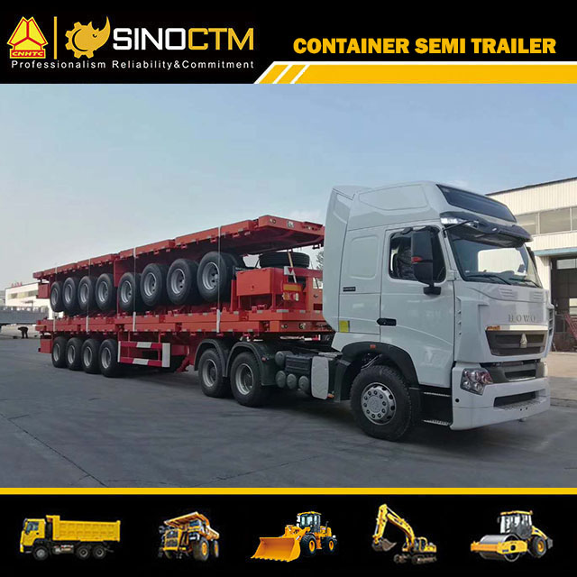 Four Axle Flatbed Semi-Trailer 60T