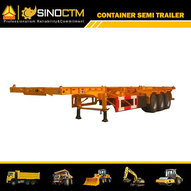 Three Axle Skeleton container semi trailer 40T