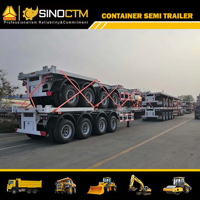 Four Axle Skeleton Semi-Trailer 60T