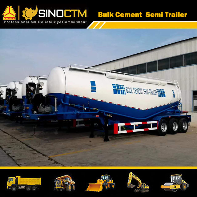 Three Axles 30 M3 Bulk Cement Semi-Trailer