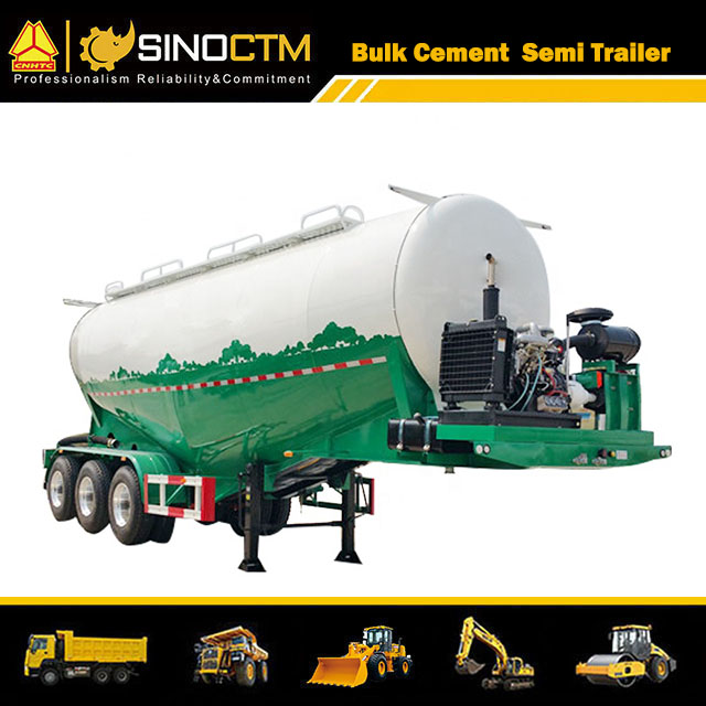 Three Axles 60 CBM Bulk Cement Semi-Trailer