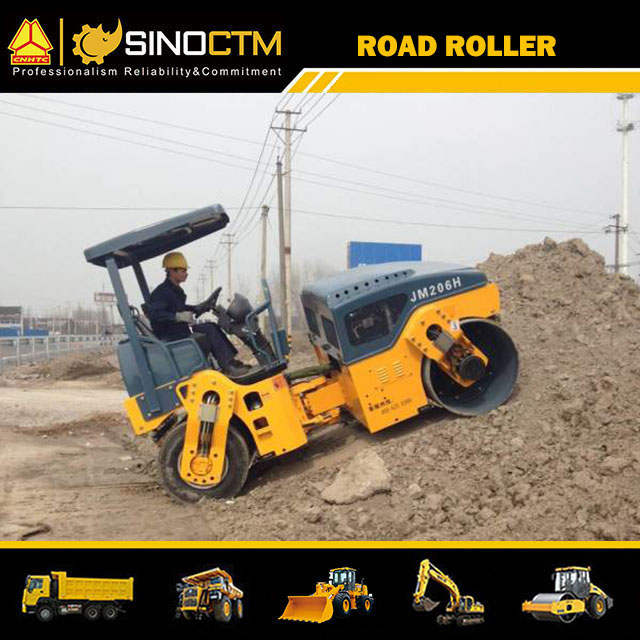 JM206H FULL HYDRAULIC TIRE COMBINED VIBRATORY ROLLER 6T