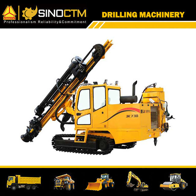 JK730 Crawler Mounted automatic rod exchange DTH Drilling Rig