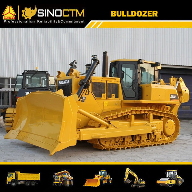 Hydraulic Earth Moving Bulldozer With Backhoe