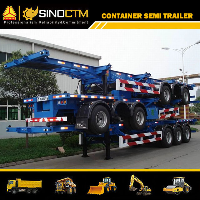 Three Axle Skeleton container semi trailer 40T