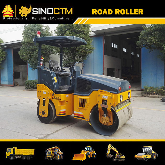 JM203H FULL HYDRAULIC TIRE COMBINED VIBRATORY ROLLER 3T