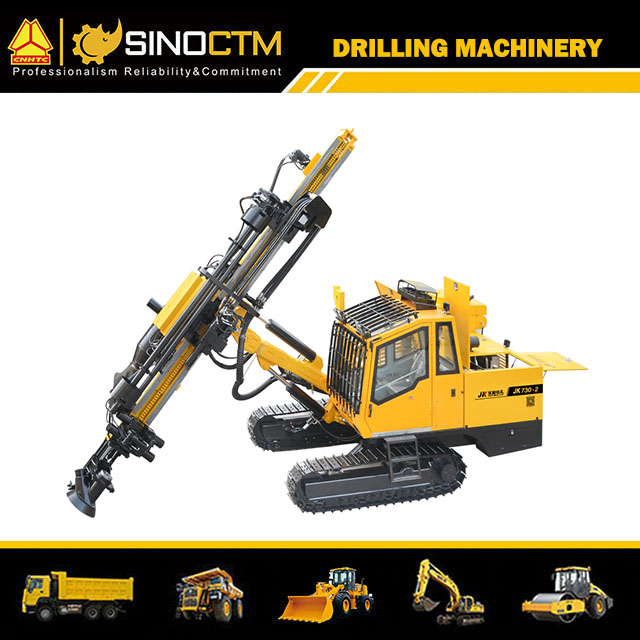 JK730 Crawler Mounted automatic rod exchange DTH Drilling Rig