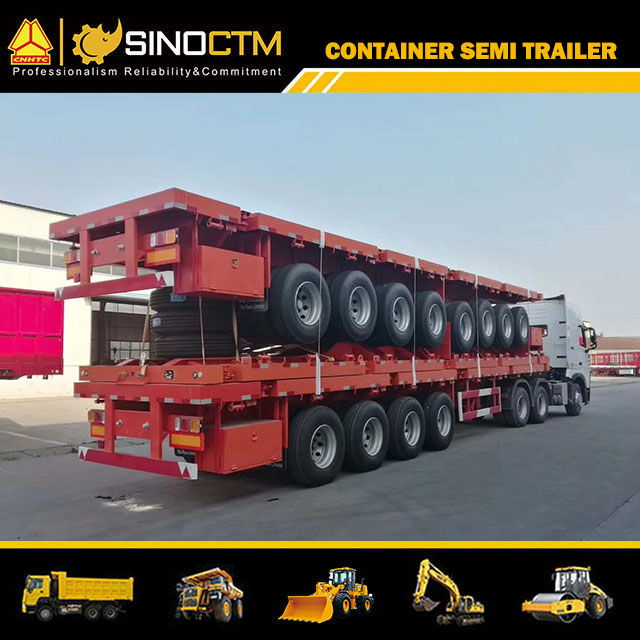 Four Axle Flatbed Semi-Trailer 60T