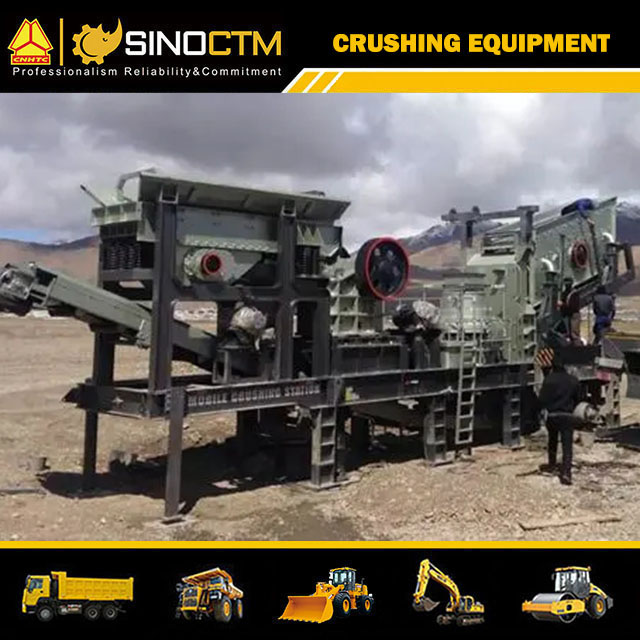 Tyre Wheel Mobile All in One Cone Crushing Plant 