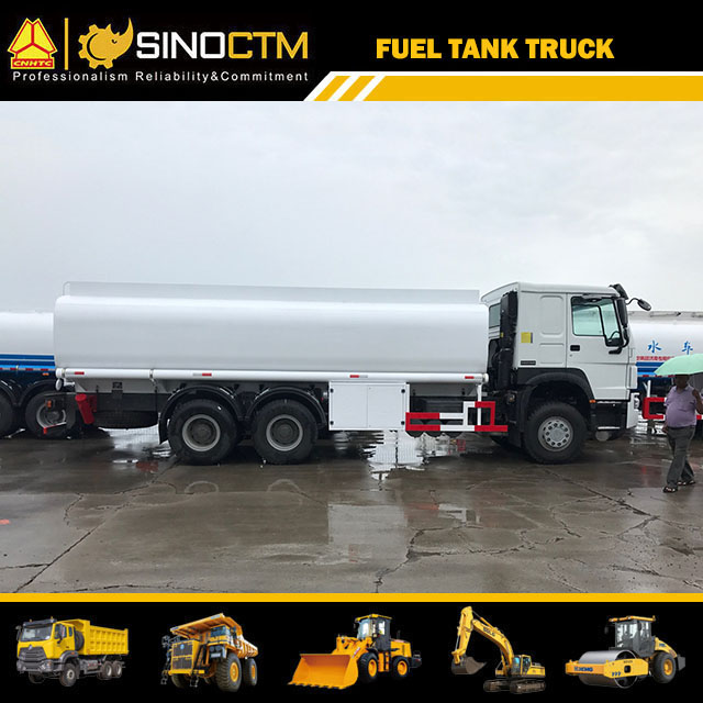 Metal Fuel Tank Truck For Oil Delivery With Refuel Dispenser