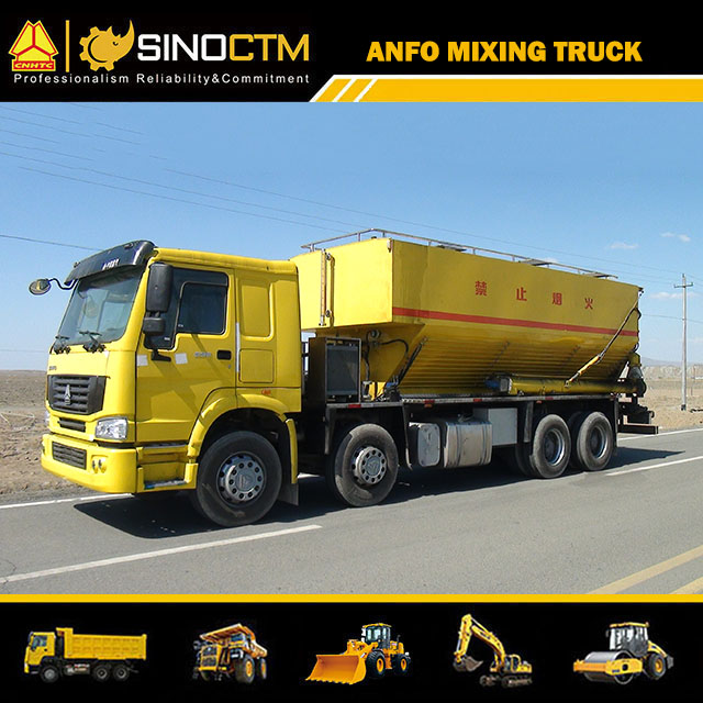 HOWO Porous granular  ANFO explosive site mixing and charging truck