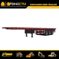 Three Axle Flat-bed container semi trailer 45T