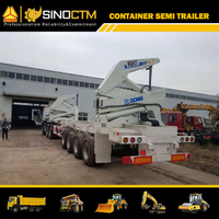 Four Axle Side Lifter Crane Semi-Trailer with engine