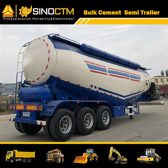 Three Axles 30 M3 Bulk Cement Semi-Trailer