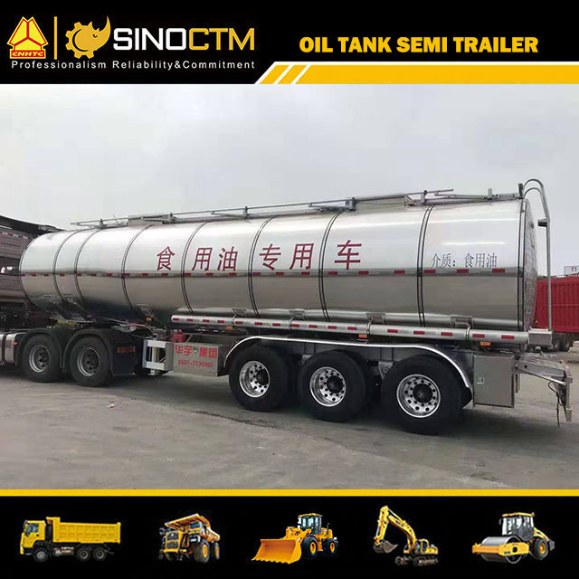 Three Axles 50CBM Cooking Oil Tanker 