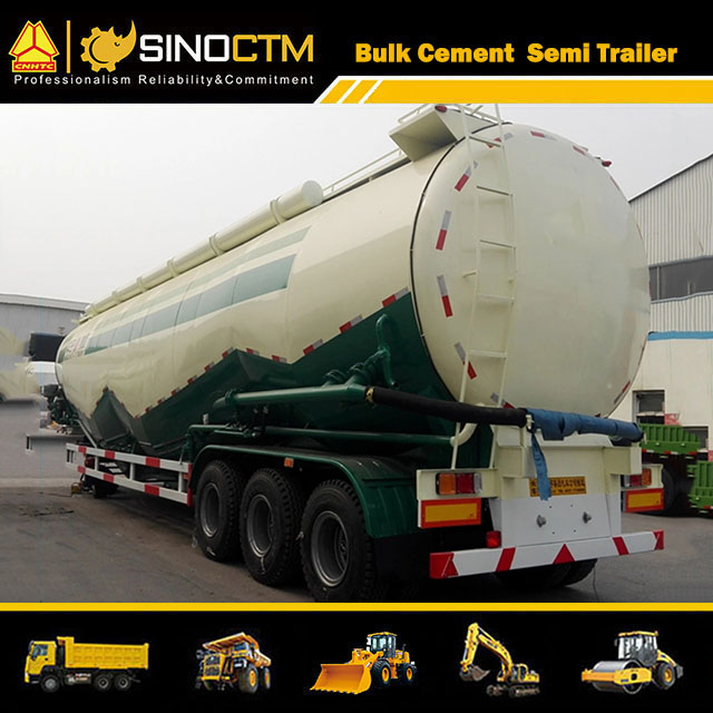 Three Axles 100 CBM Bulk Cement Semi-Trailer