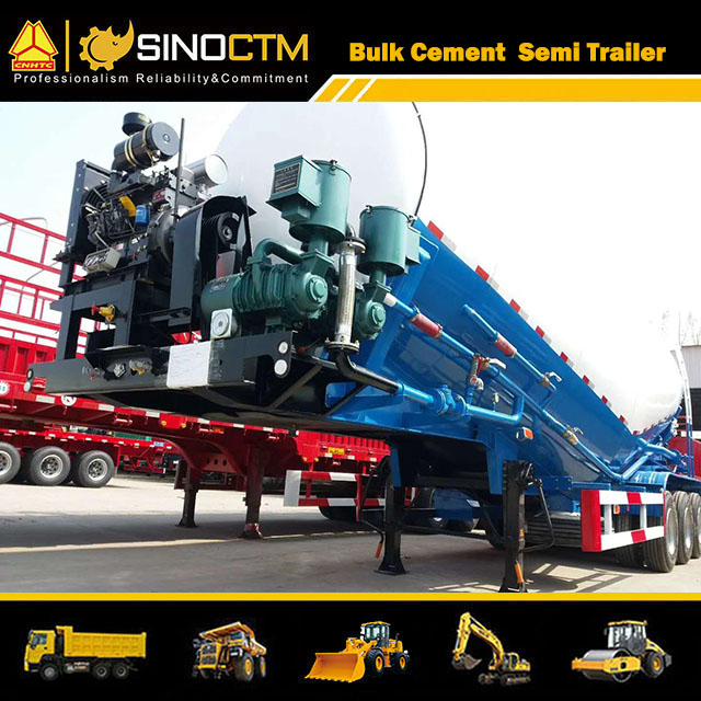 Three Axles 35 CBM Bulk Cement Semi-Trailer