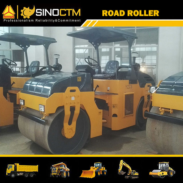  YZC6 DOUBLE DRUM VIBRATORY ROLLER 6T