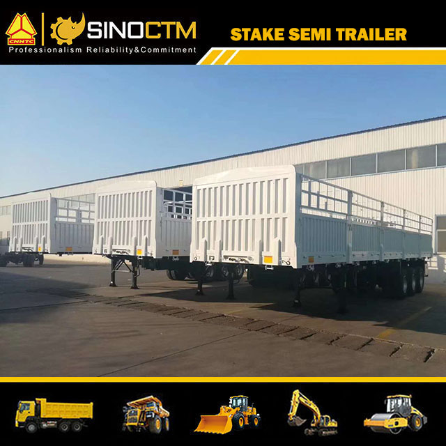 Three Axle Stake Semi Trailer With Container Lock