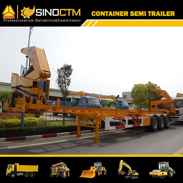 Three Axle Side Lifter Crane Semi-Trailer without Engine