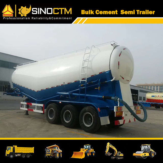 Three Axles 40 CBM Bulk Cement Semi-Trailer