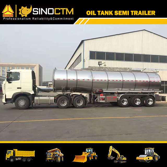 Three Axles 50CBM Cooking Oil Tanker 