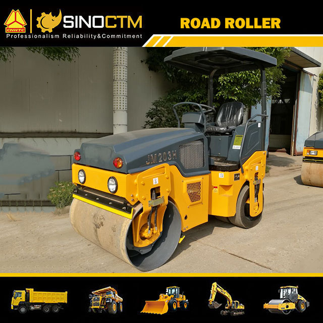 JM203H FULL HYDRAULIC TIRE COMBINED VIBRATORY ROLLER 3T