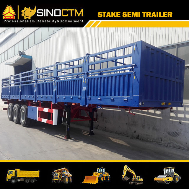 Three Axle Stake Semi Trailer With Container Lock