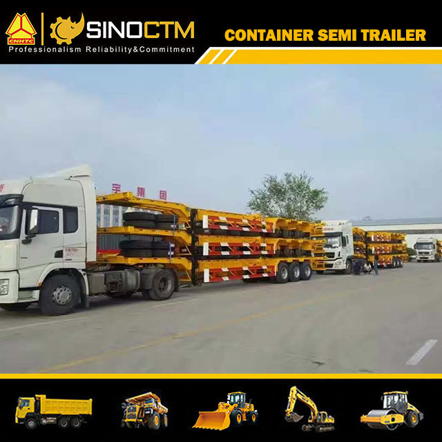 Three Axle Skeleton container semi trailer 40T