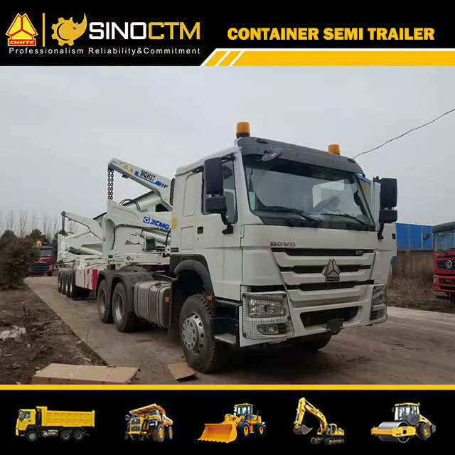 Four Axle Side Lifter Crane Semi-Trailer Without Engine