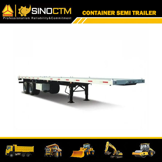 Two Axle Flat-bed container semi trailer 30T