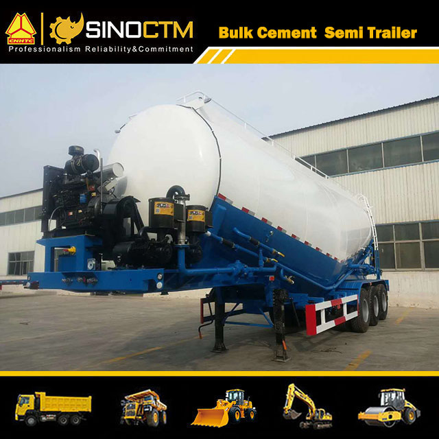 Three Axles 40 CBM Bulk Cement Semi-Trailer