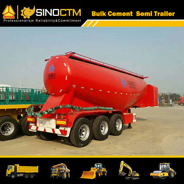 Three Axles 50 CBM Bulk Cement Semi-Trailer