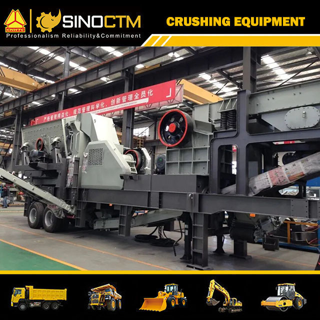 Tyre Wheel Mobile All in One Cone Crushing Plant 