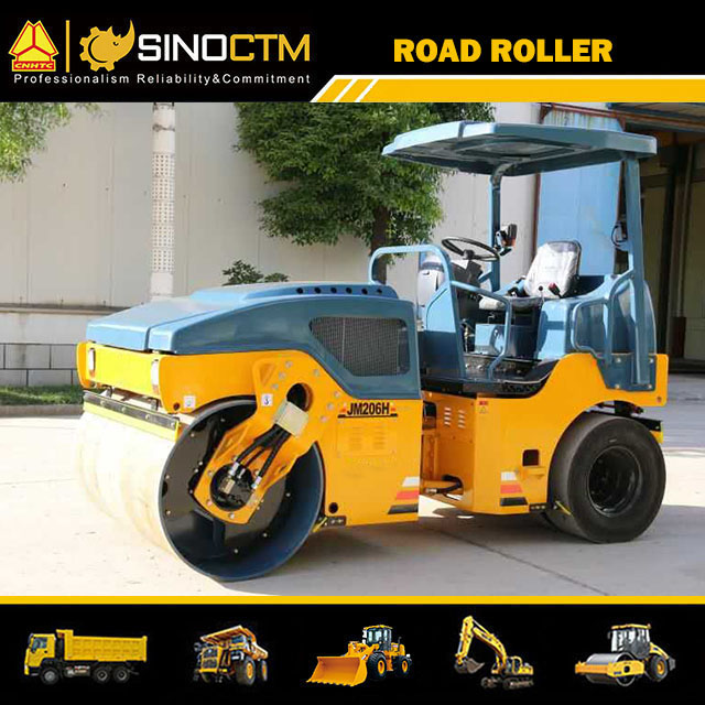 JM206H FULL HYDRAULIC TIRE COMBINED VIBRATORY ROLLER 6T