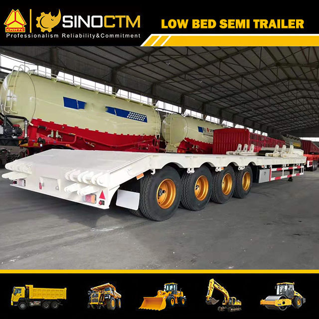 Four Axle Low Bed Semi-Trailer 