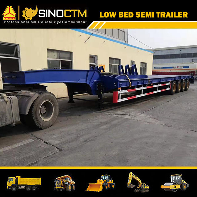 Four Axle Low Bed Semi-Trailer 100T