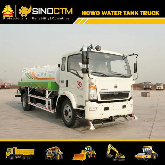 HOWO 4X2 Light Water Tank Truck 7cbm