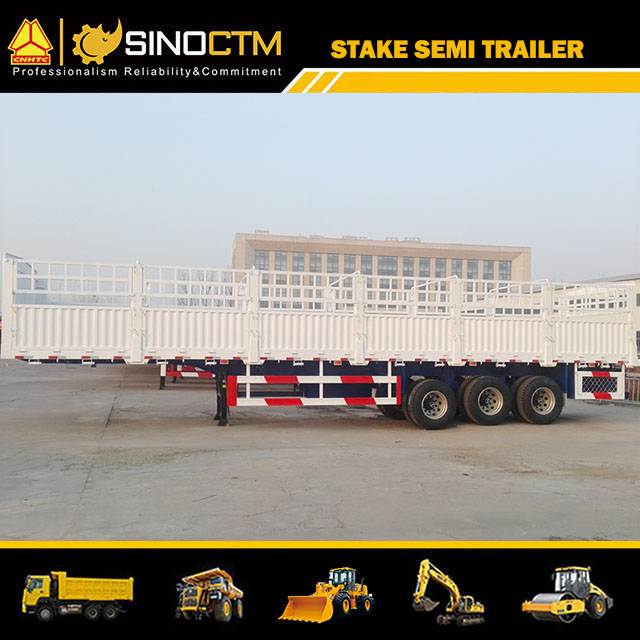 Three Axle Stake Semi Trailer With Container Lock