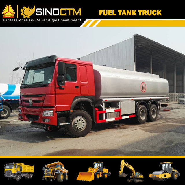 Metal Fuel Tank Truck For Oil Delivery With Refuel Dispenser