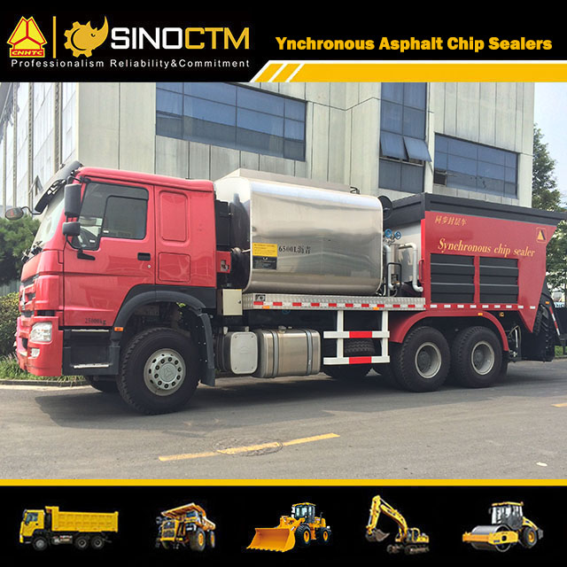 HOWO Truck-Mounted Synchronous Asphalt Chip Sealers