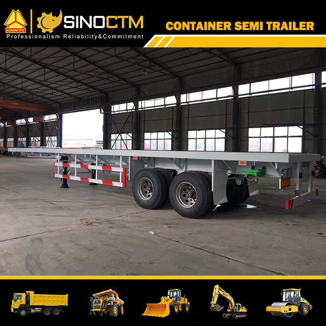 Two Axle Flat-bed container semi trailer 30T