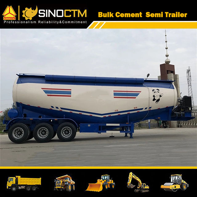 Three Axles 30 M3 Bulk Cement Semi-Trailer