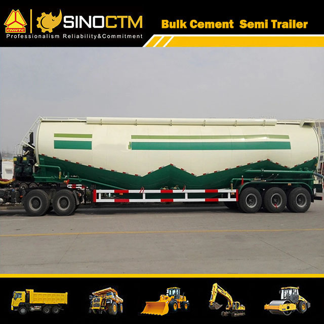 Three Axles 100 CBM Bulk Cement Semi-Trailer