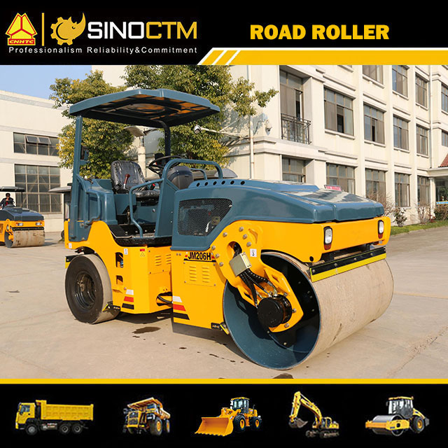 JM206H FULL HYDRAULIC TIRE COMBINED VIBRATORY ROLLER 6T