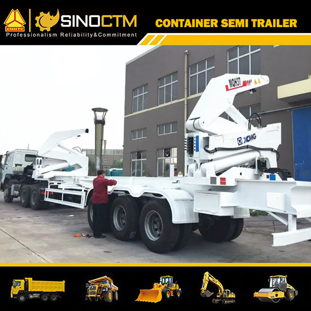 Three Axle Side Lifter Crane Semi-Trailer